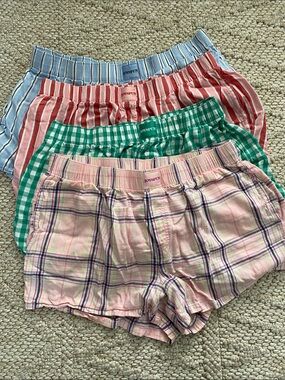 Joyspun Assorted Patterned Cotton Lounge Shorts in Blue, Pink, Green, Cream, Red